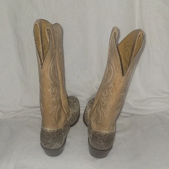 Nocona Boots Men's or ladies Diamondback Rattla SNAKE Western Boots🐍 - Picture 7 of 9